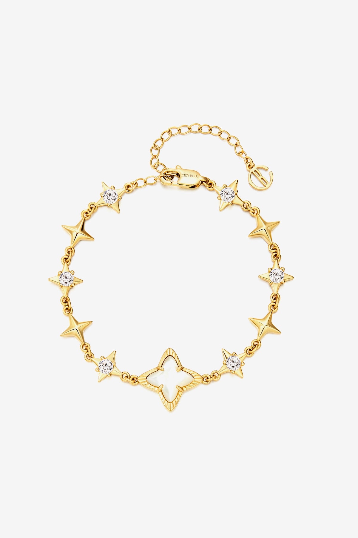 Womens 18k Gold Plated Cross Bracelet | CicyBell