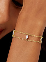 Womens 18k Gold Plated Cross Bracelet | CicyBell