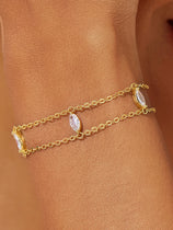 Womens 18k Gold Plated Cross Bracelet | CicyBell
