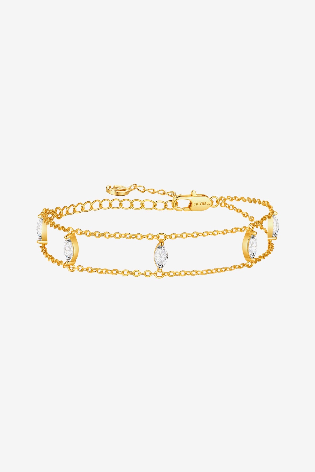Womens 18k Gold Plated Cross Bracelet | CicyBell