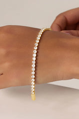 Womens 18k Gold Plated Tennis Bracelets | CicyBell