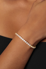 Womens 18k Gold Plated Tennis Bracelets | CicyBell