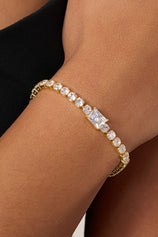 Womens 18k Gold Plated Tennis Bracelets | CicyBell