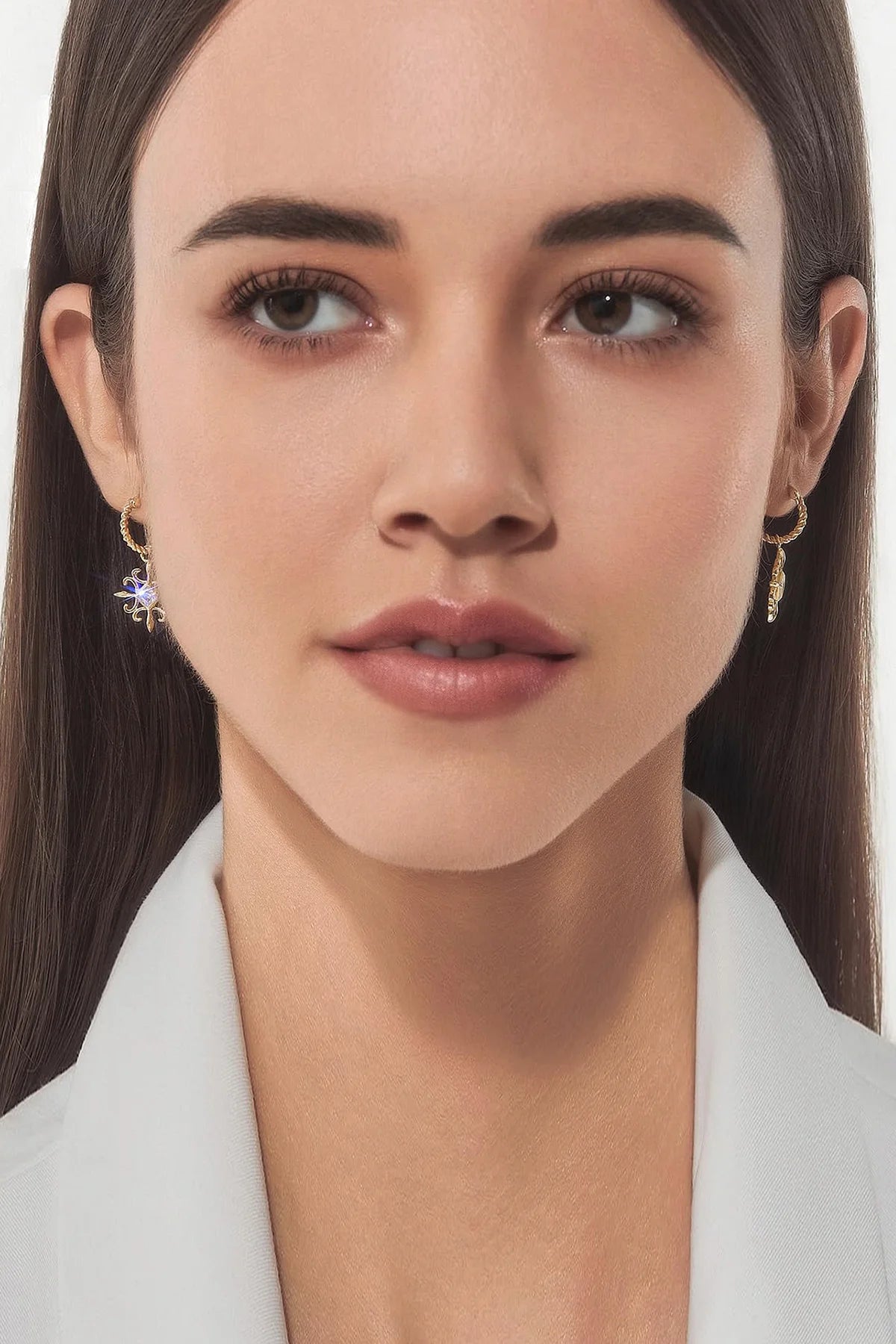 Hypoallergenic Gold CZ Dangle Earrings Face-Framing Drop | CicyBell