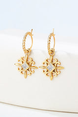 Hypoallergenic Gold CZ Dangle Earrings Face-Framing Drop | CicyBell