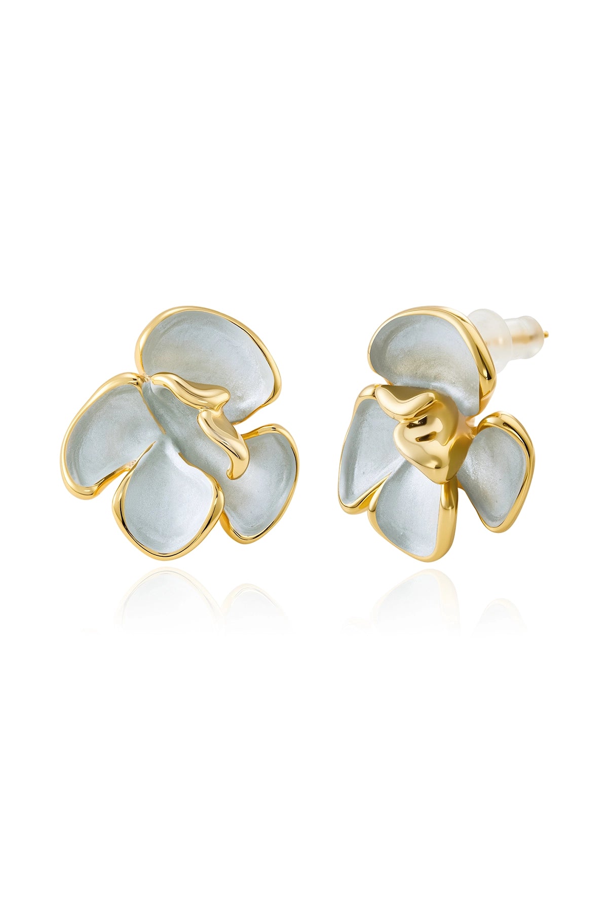 Cicy Bell Womens Gold Flower Earrings