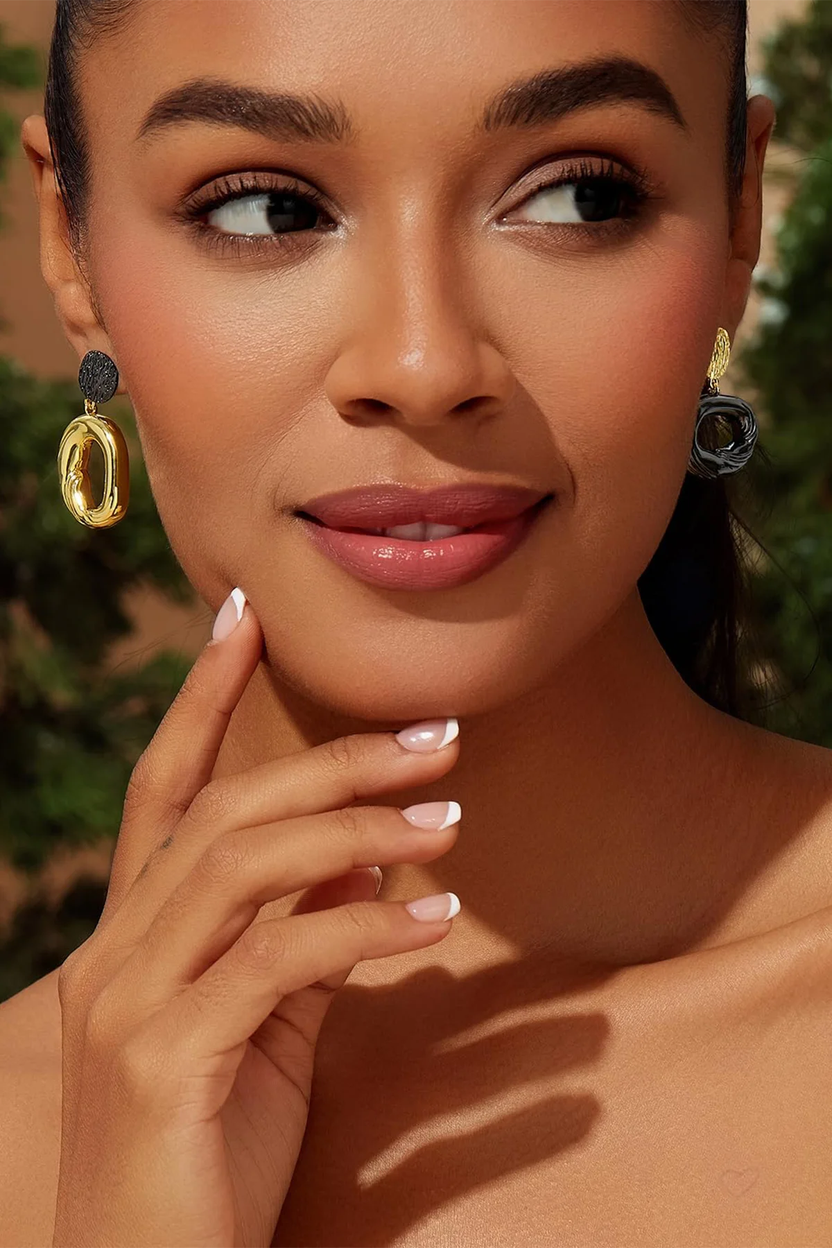 Hypoallergenic Gold Irregular Oval Earrings | CicyBell