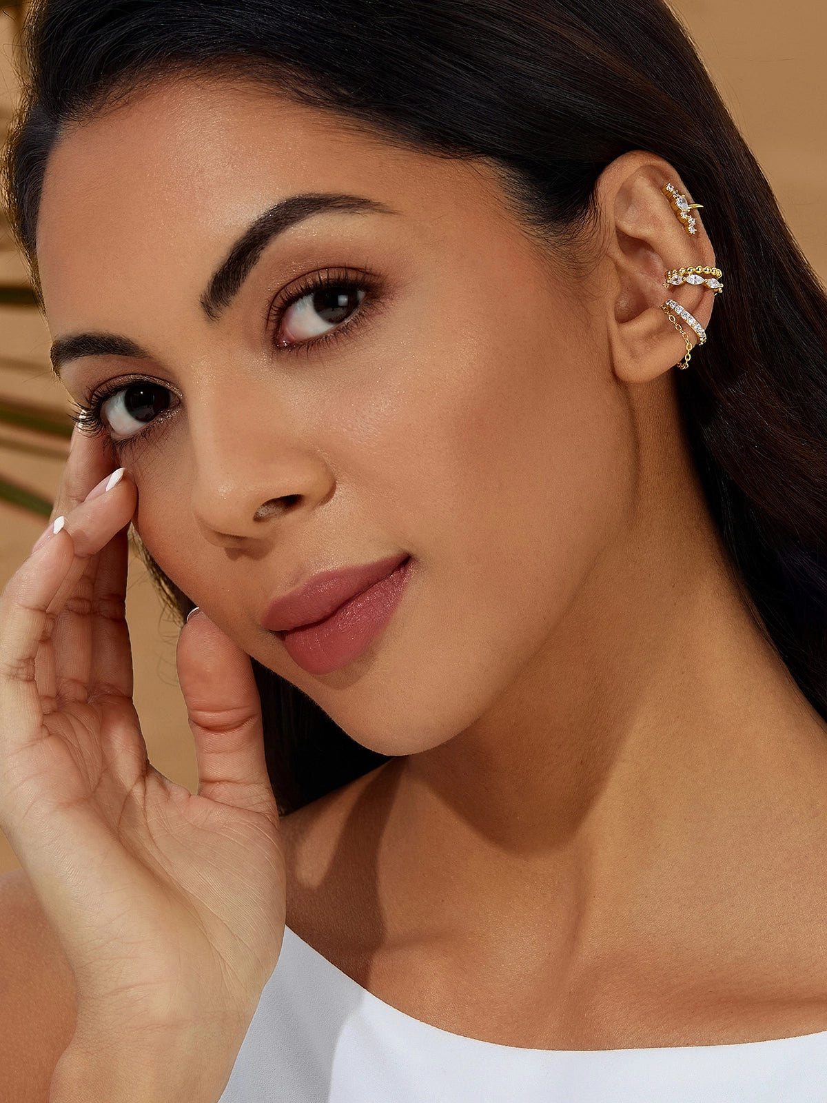 Womens Gold Layered Stackable Earrings | CicyBell