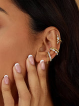 Womens Gold Layered Stackable Earrings | CicyBell