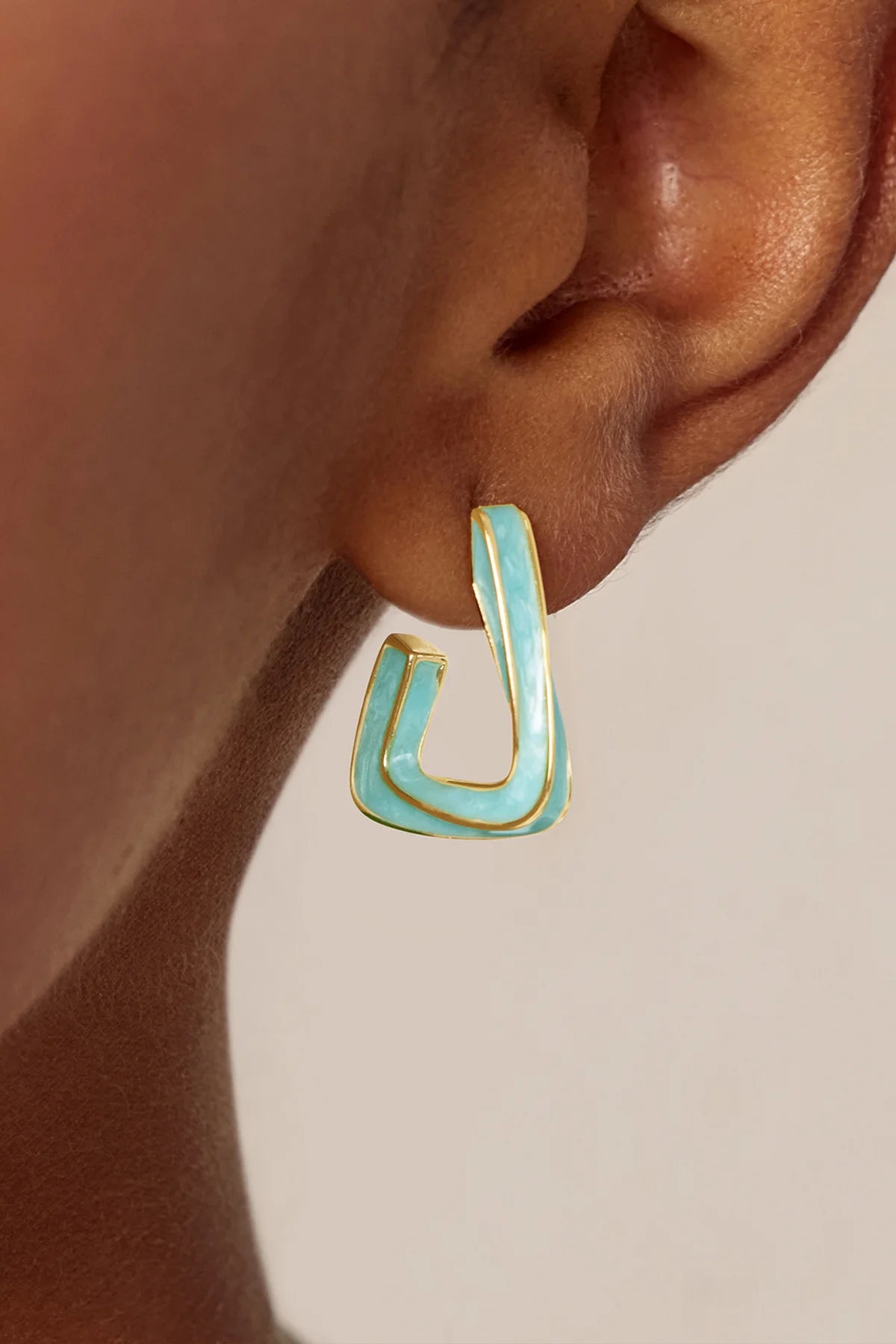 Womens 18k Gold Brass Earrings | CicyBell