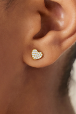 Womens Gold Flat Back Stud Earrings | CicyBell
