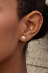 Womens Gold Flat Back Stud Earrings | CicyBell