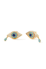 Cicy Bell Womens Gold Evil Eye Stud Earrings