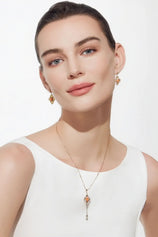 Cicy Bell Womens Gold Lucky Four Leaf Clover Dangle Earrings