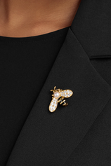 Womens 18K Gold Plated Bee Brooch Pin | CicyBell