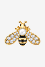 Womens 18K Gold Plated Bee Brooch Pin | CicyBell