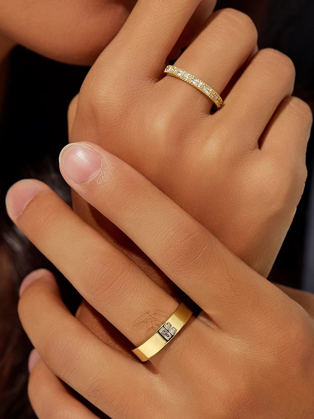 Womens Gold Matching Couple Rings | CicyBell