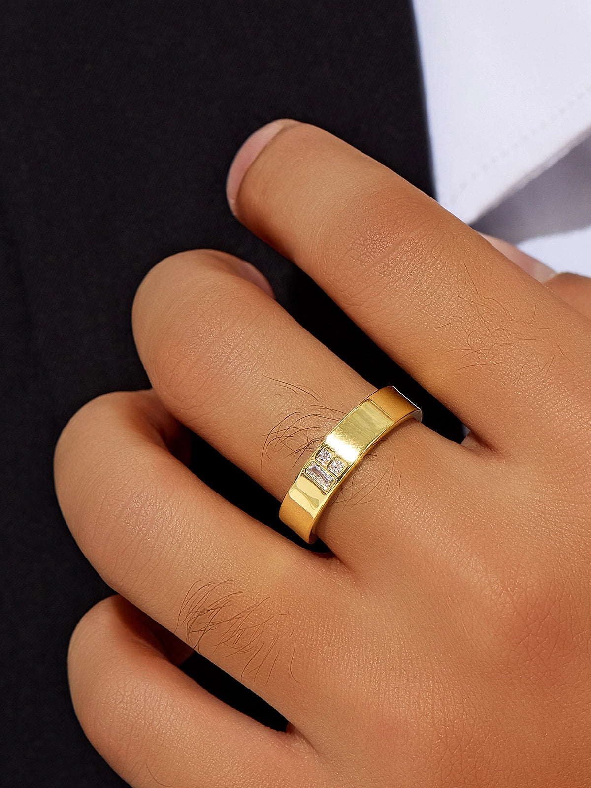 Womens Gold Matching Couple Rings | CicyBell