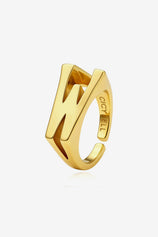 Womens 18k Gold Plated Initial Rings | CicyBell
