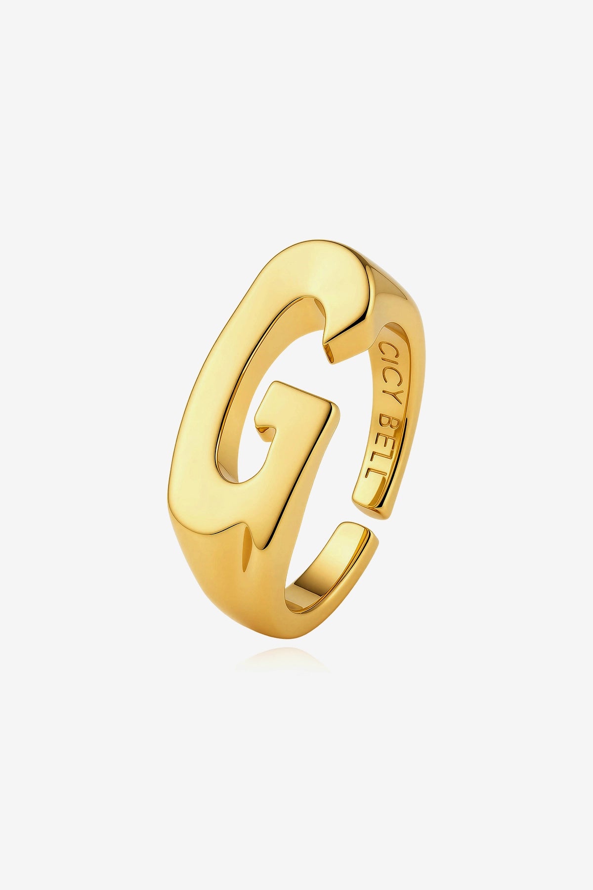 Womens 18k Gold Plated Initial Rings | CicyBell