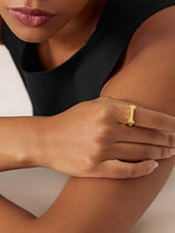 Womens 18k Gold Plated Initial Rings | CicyBell