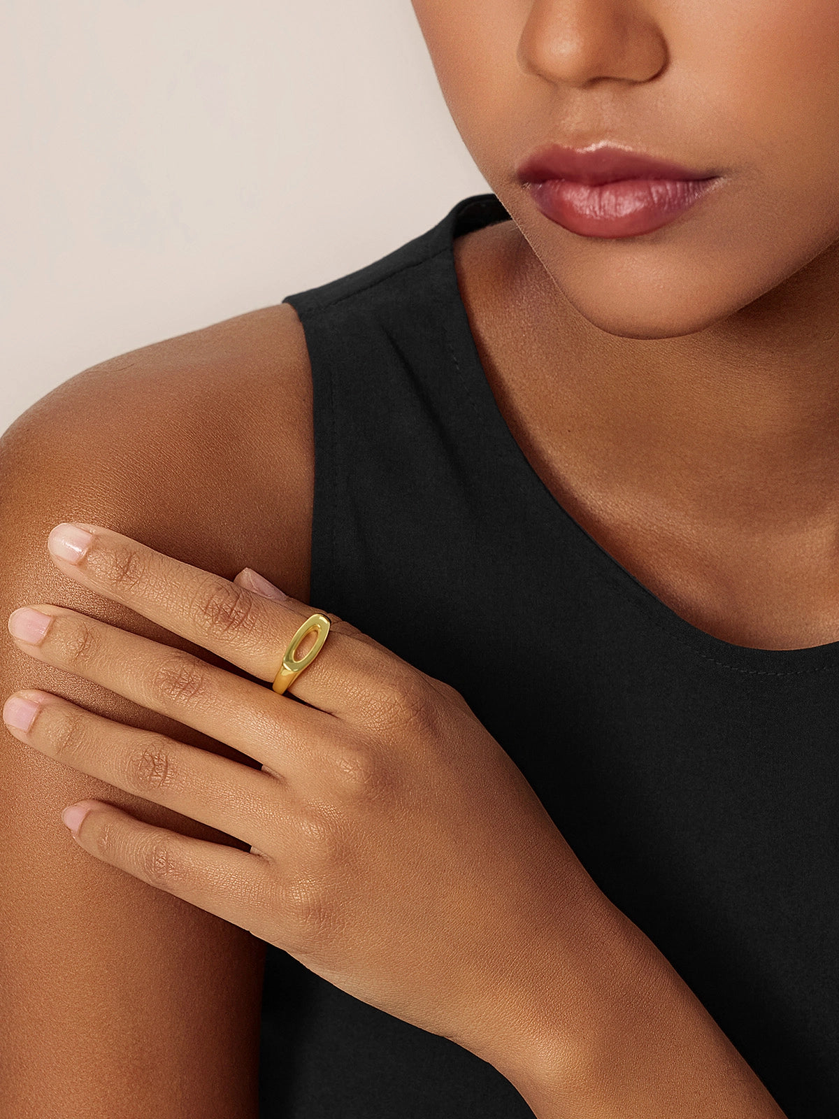 Womens 18k Gold Plated Initial Rings | CicyBell