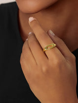 Womens 18k Gold Plated Initial Rings | CicyBell