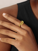 Womens 18k Gold Plated Initial Rings | CicyBell