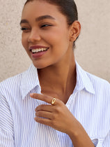 Womens 18k Gold Plated Initial Rings | CicyBell