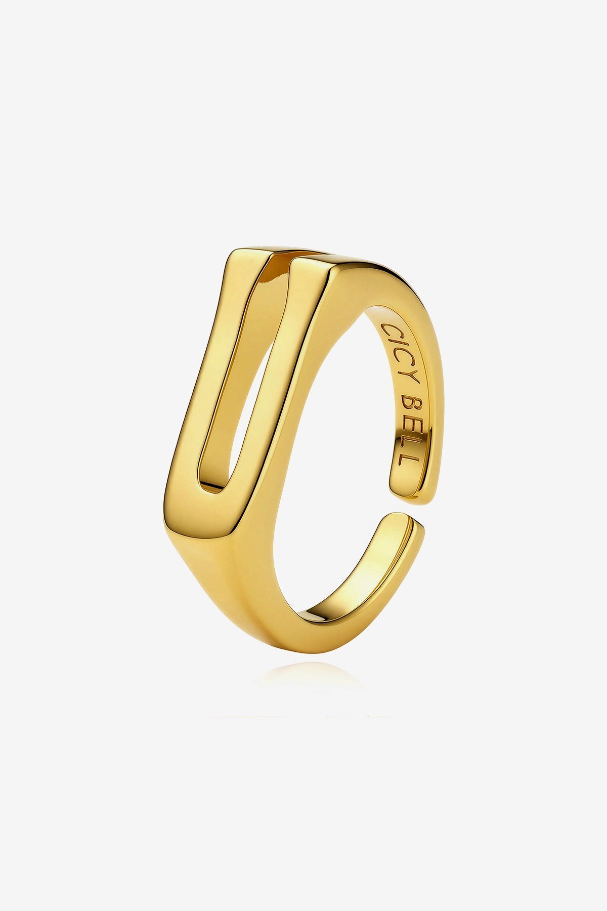 Womens 18k Gold Plated Initial Rings | CicyBell