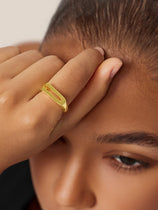 Womens 18k Gold Plated Initial Rings | CicyBell