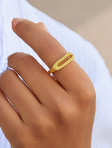 Womens 18k Gold Plated Initial Rings | CicyBell
