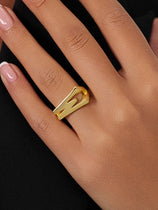 Womens 18k Gold Plated Initial Rings | CicyBell