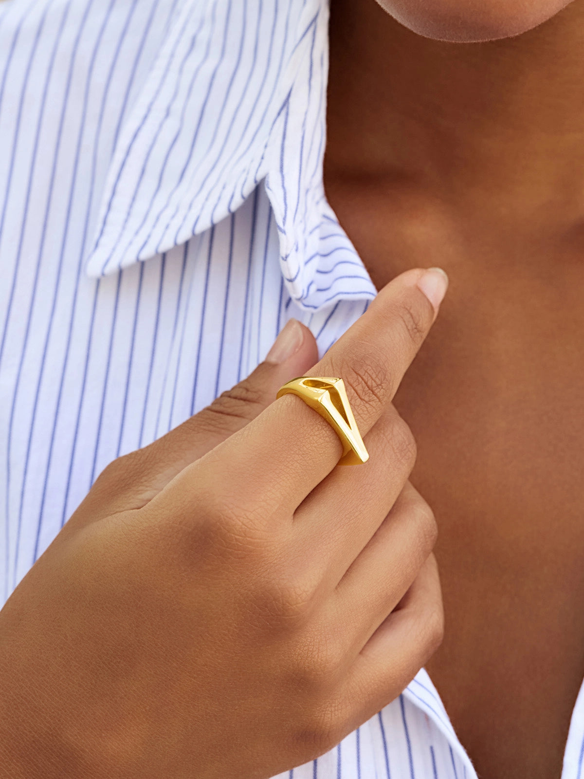 Womens 18k Gold Plated Initial Rings | CicyBell