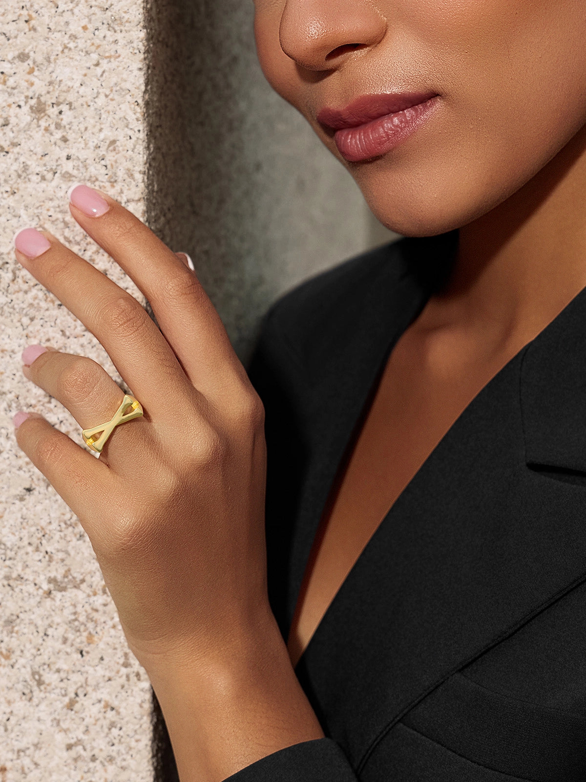 Womens 18k Gold Plated Initial Rings | CicyBell