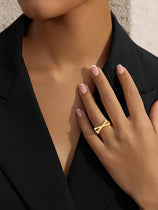 Womens 18k Gold Plated Initial Rings | CicyBell