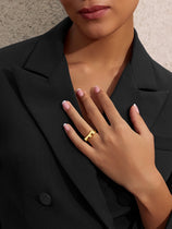 Womens 18k Gold Plated Initial Rings | CicyBell