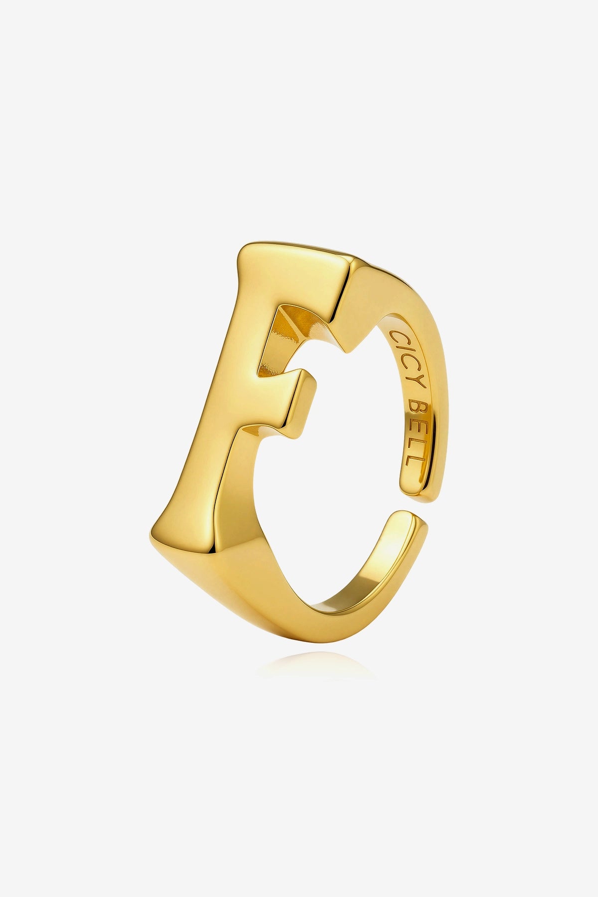 Womens 18k Gold Plated Initial Rings | CicyBell