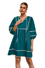 Cicy Bell Womens Green Babydoll Mini Dresses