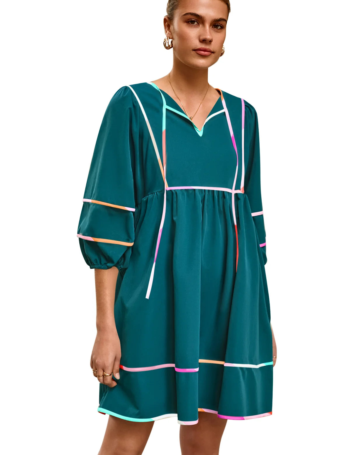 CicyBell-Womens-Green-Babydoll-MiniDresses-M1T474_6.webp