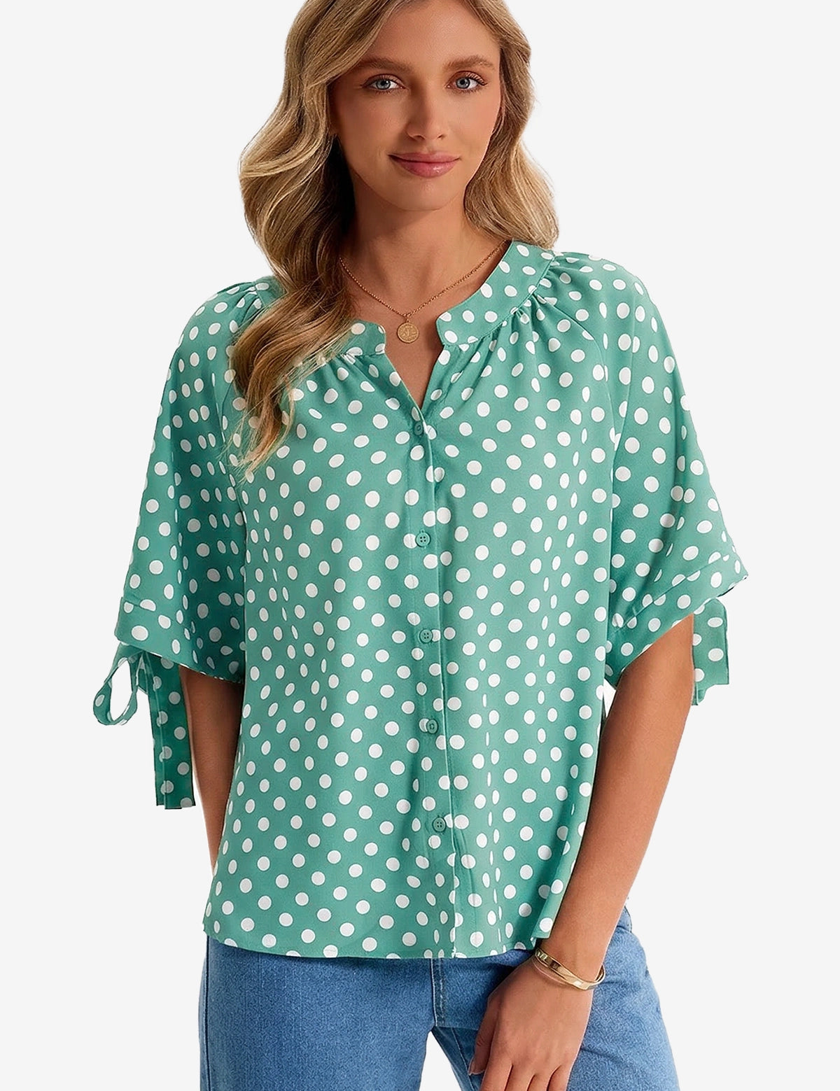 CicyBell-Womens-Green-Blouses-G3P825_1.webp