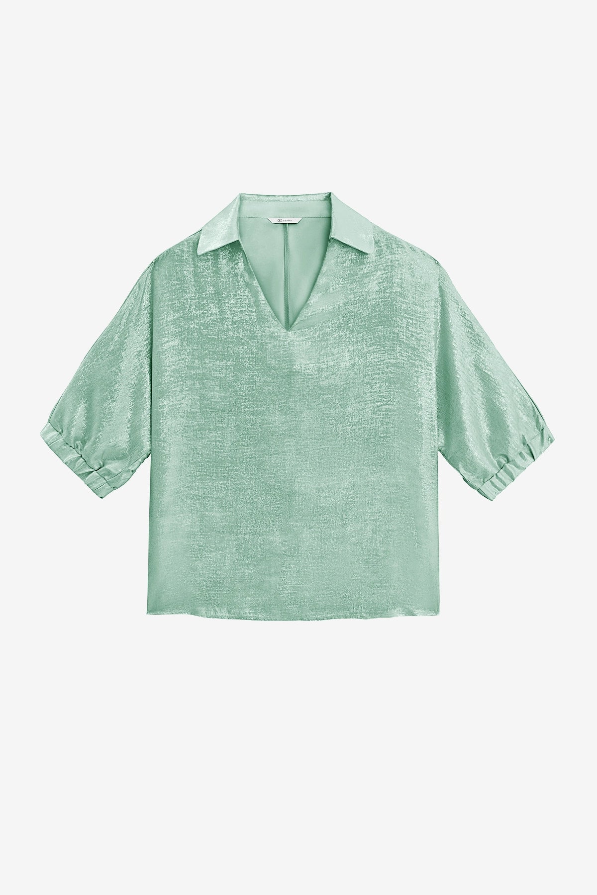 Womens Green Metallic 3/4 Sleeve | CicyBell