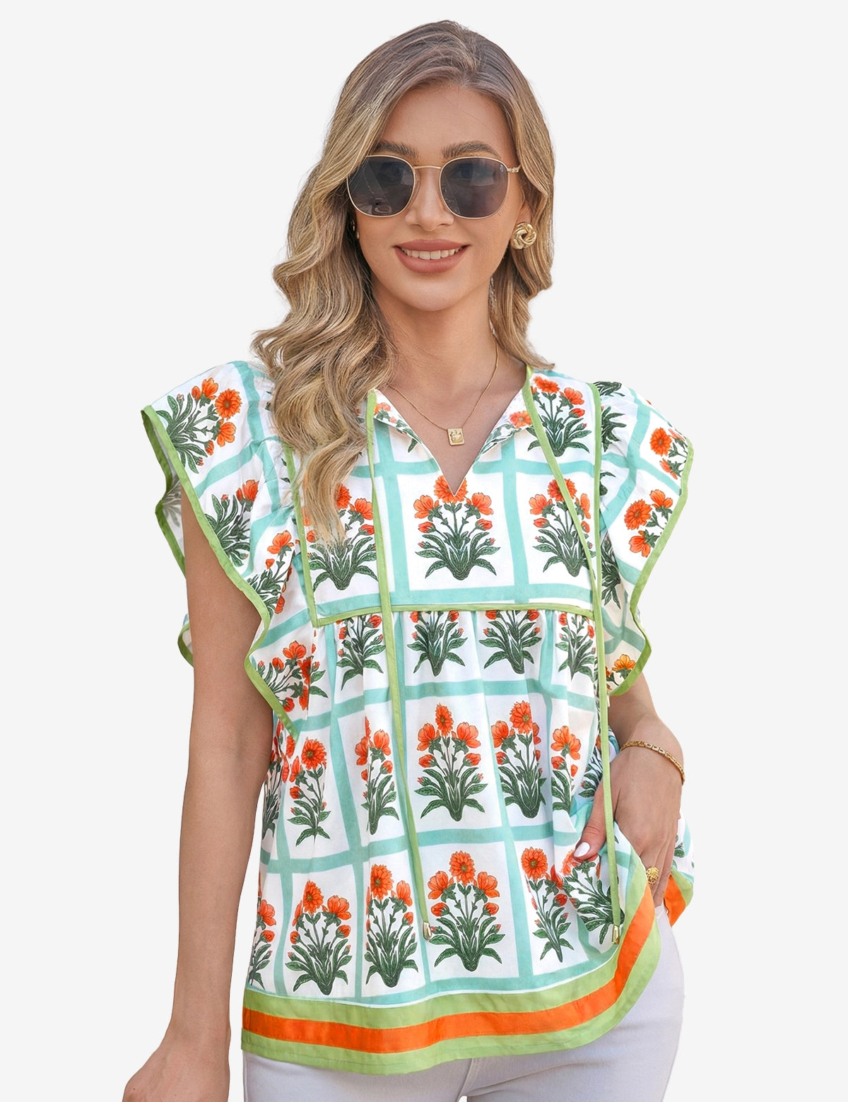 CicyBell-Womens-Green-Blouses-H5N988_1.webp