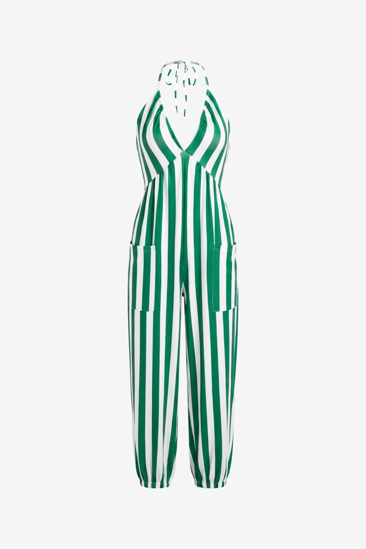 Womens Green Sexy Halter Jumpsuits | CicyBell