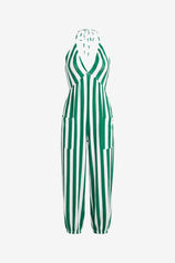 Womens Green Sexy Halter Jumpsuits | CicyBell