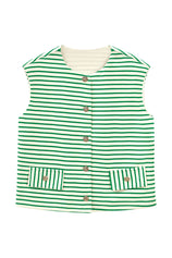 Womens Green Summer Striped Vest | CicyBell