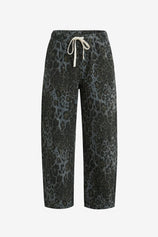 Womens Grey Leopard High Waisted Jeans | CicyBell