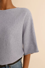 Womens Grey Half Sleeve Sweaters | CicyBell