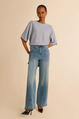 Womens Grey Half Sleeve Sweaters | CicyBell