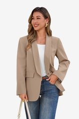 Womens Khaki  Business Casual Blazer | CicyBell